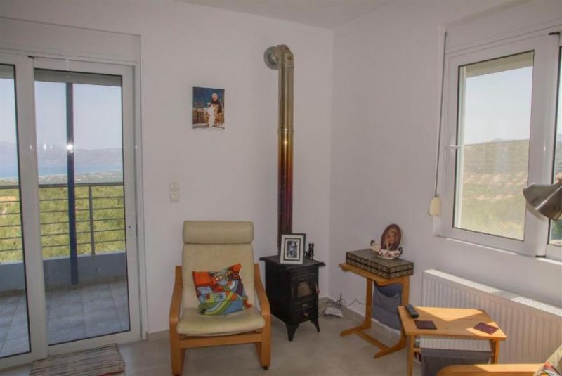 Marediana Kreta, Marediana: Ruhiges Hanghaus mit atemberaubendem Blick auf die Bucht zu verkaufen Haus kaufen